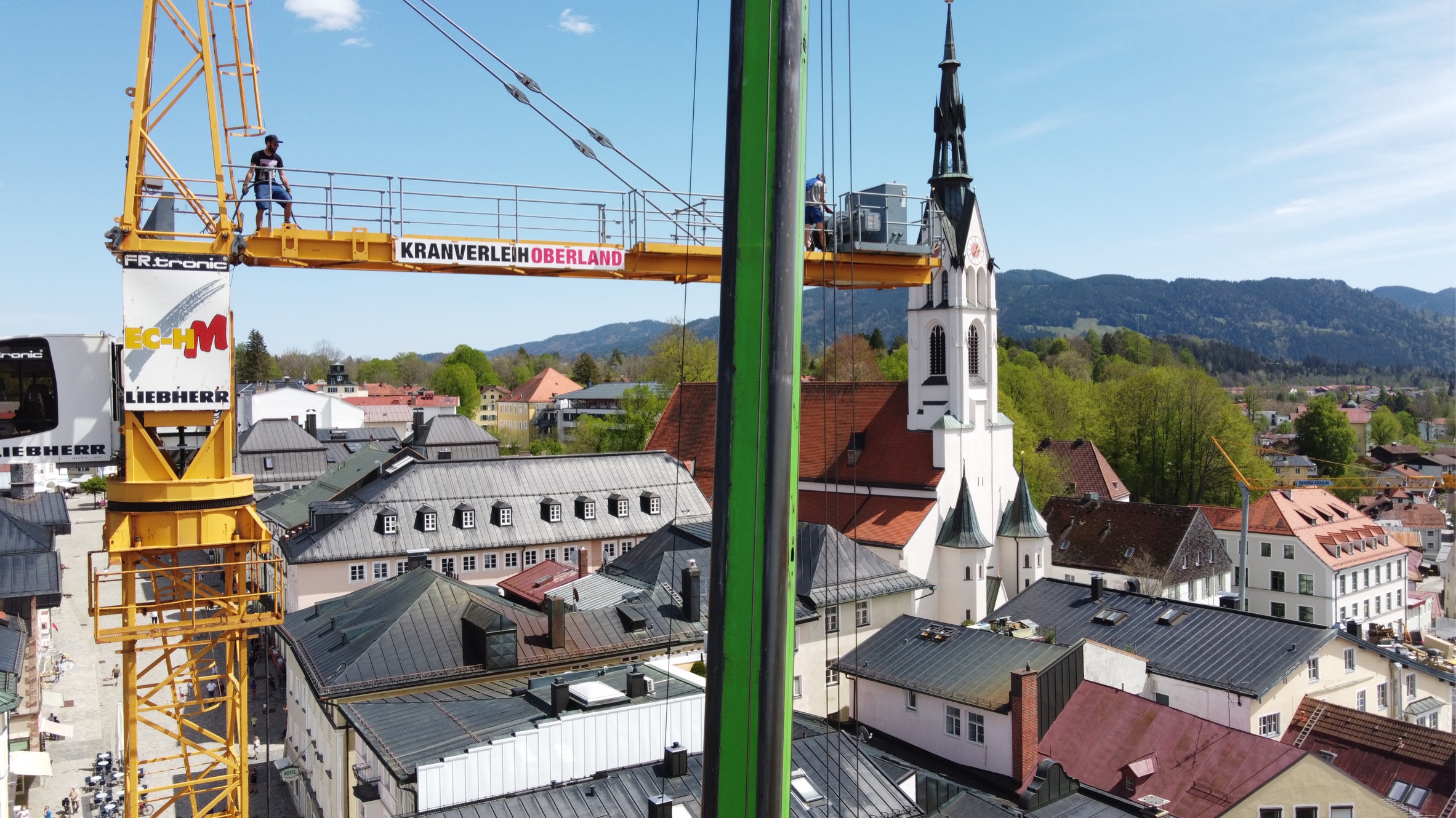 Liebherr Obendreher Montage in Bad Tölz