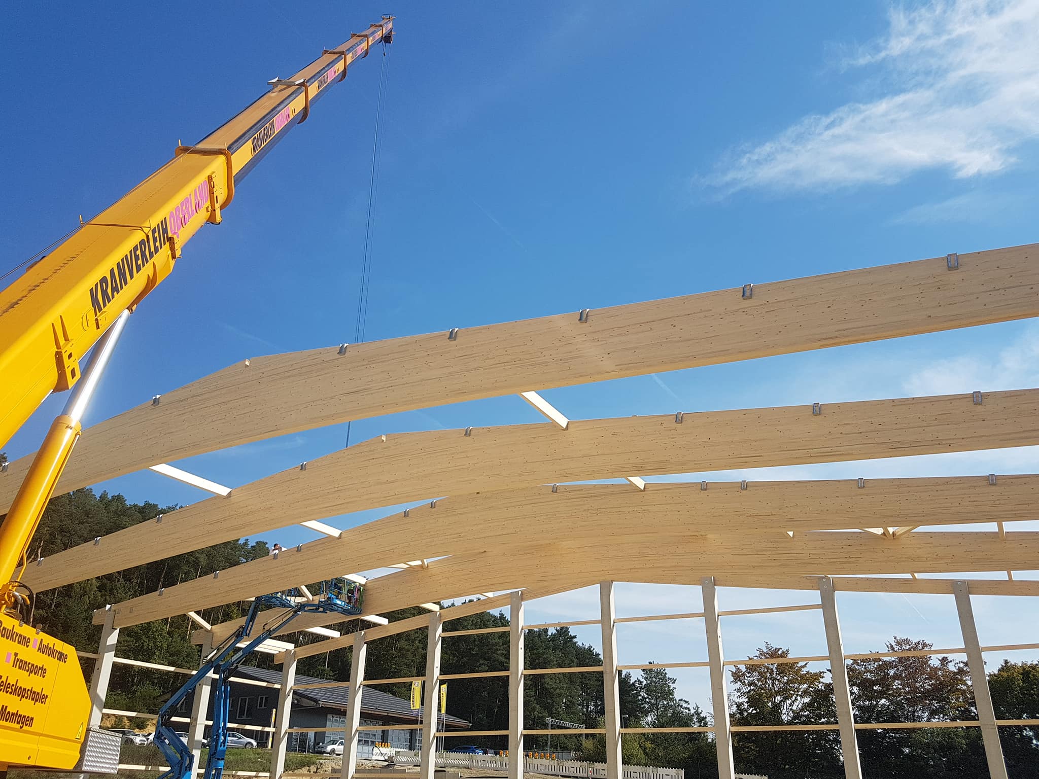 Montage einer Kühllagerhalle in Niederbayern